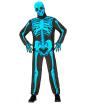 Disfraz de Esqueleto "Fast Costume" – Adulto Fluorescente Azul