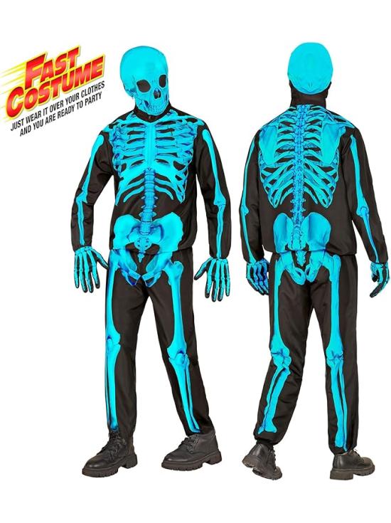 Disfraz de Esqueleto Fluorescente para Niños FAST COSTUME