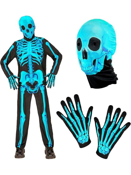 Disfraz de Esqueleto Fluorescente para Niños FAST COSTUME