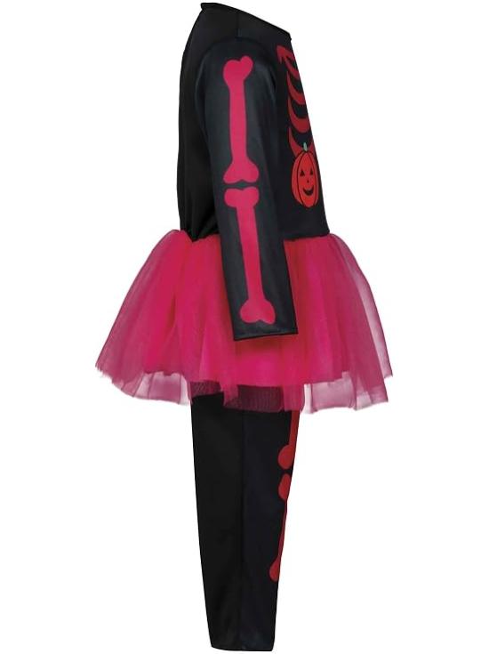 Disfraz de Esqueleto Rosa para Bebé Niña con Tutú – Halloween