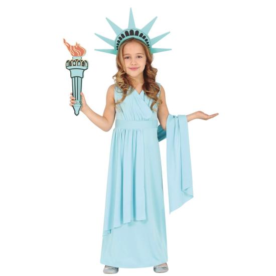 Disfraz de Estatua de la Libertad para Niña – Traje Infantil de Monumento Histórico Disfraz de Estatua de la Libertad para Niña – Traje Infantil de Monumento Histórico