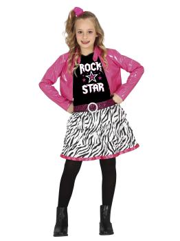 Disfraz de estrella del rock para niña