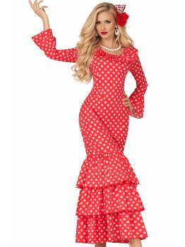 Disfraz de flamenca roja mujer