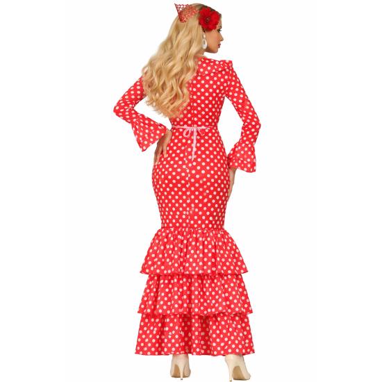 Disfraz de flamenca roja mujer