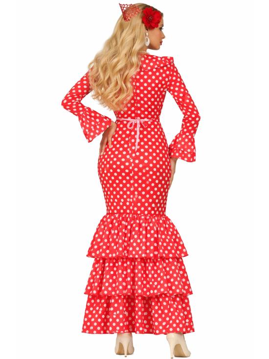 Disfraz de flamenca roja mujer
