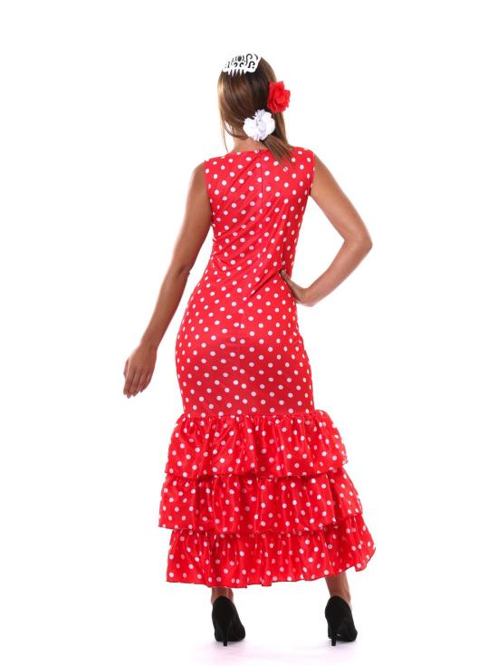 Disfraz de Sevillana Rojo para Mujer – Traje Flamenca Feria de Abril