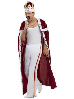 Disfraz de Freddie Mercury con Capa para Adulto