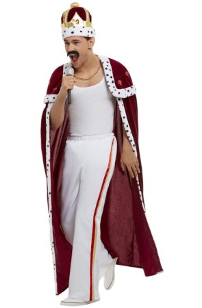 Disfraz de Freddie Mercury con Capa para Adulto