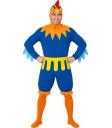 Disfraz de Gallo Azul para Hombre adulto – Capucha, Cinturón y Mono