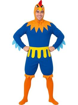 Disfraz de Gallo Azul para Hombre adulto – Capucha, Cinturón y Mono