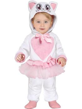 Disfraz de Gatito Rosa - Mono Rosa con Capucha Gato y Tutu para Bebé **