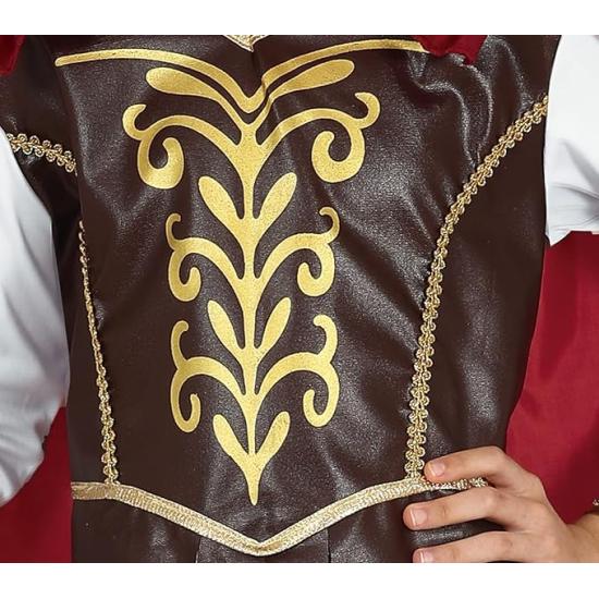 Disfraz de Gladiadora Niña - Vestido con Adornos Dorados y Capa Roja Disfraz de Gladiadora Niña - Vestido con Adornos Dorados y Capa Roja