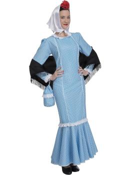 Disfraz de Madrileña Chulapa Azul