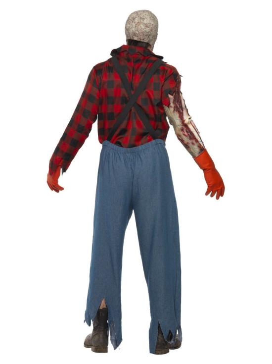 Disfraz de granjero zombie para hombre