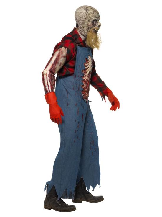 Disfraz de granjero zombie para hombre