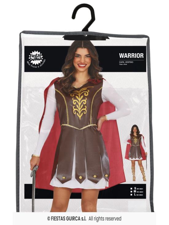 Disfraz de Guerrera para Mujer con Capa