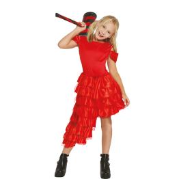 Disfraz de Harley Quinn™ SQ2 Rojo para niña