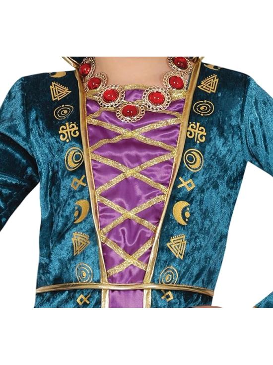 Disfraz de Hermana Bruja Mágica para Niña – Vestido Lila y Turquesa