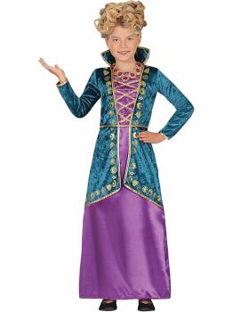 Disfraz de Hermana Bruja Mágica para Niña – Vestido Lila y Turquesa