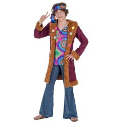 Disfraz de Hippie con Abrigo para Adulto
