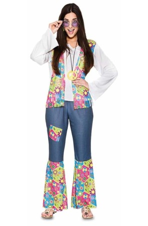 Disfraz de Hippie Flores chica