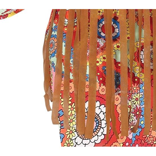 Disfraz de hippie multicolor mujer **