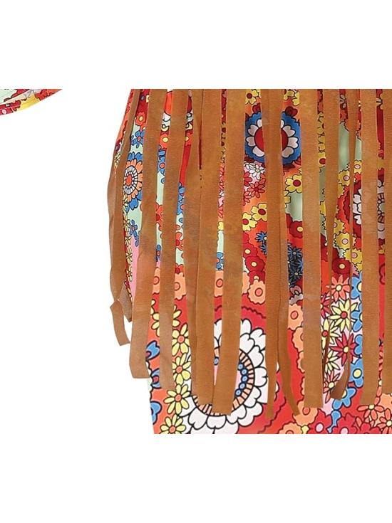 Disfraz de hippie multicolor mujer **