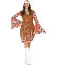 Disfraz de hippie multicolor mujer **