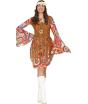 Disfraz de hippie multicolor mujer **