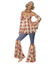 Disfraz de Hippie Vintage lujo para chica