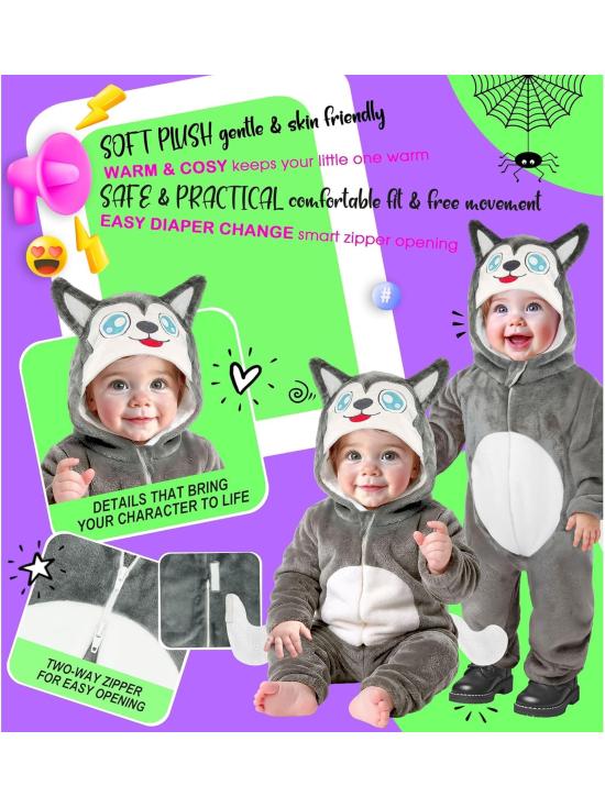 disfraz de husky para bebé