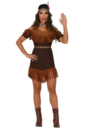 Disfraz de india para chica marrón