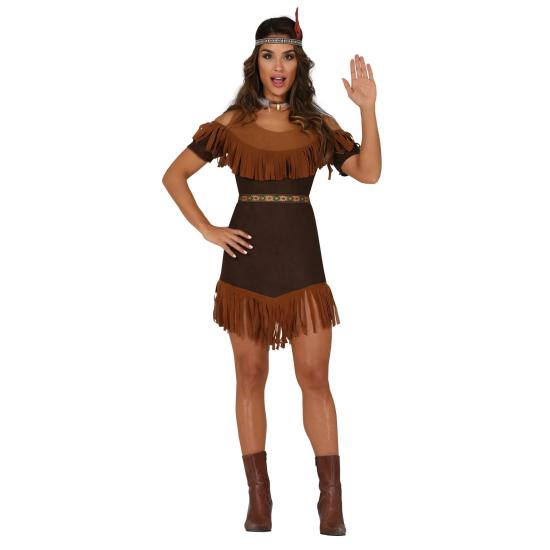 Disfraz de india para chica marrón Disfraz de india para chica marrón