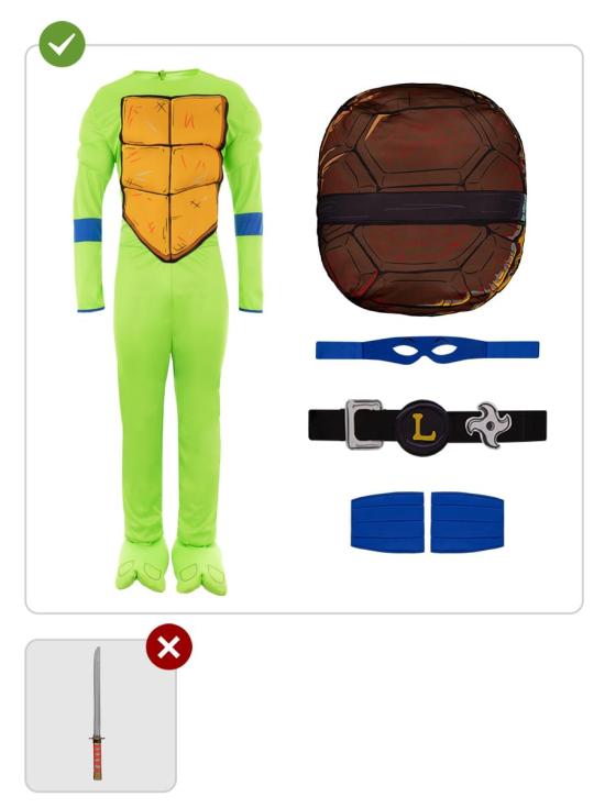 Disfraz de Leonardo para hombre - Las Tortugas Ninja
