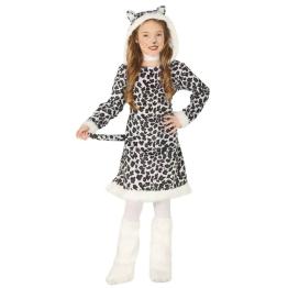 Disfraz de Leoparda Nieve  niña