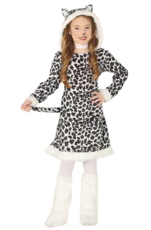 Disfraz de Leoparda Nieve  niña