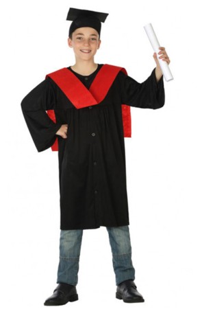 Disfraz de Licenciado infantil color Rojo