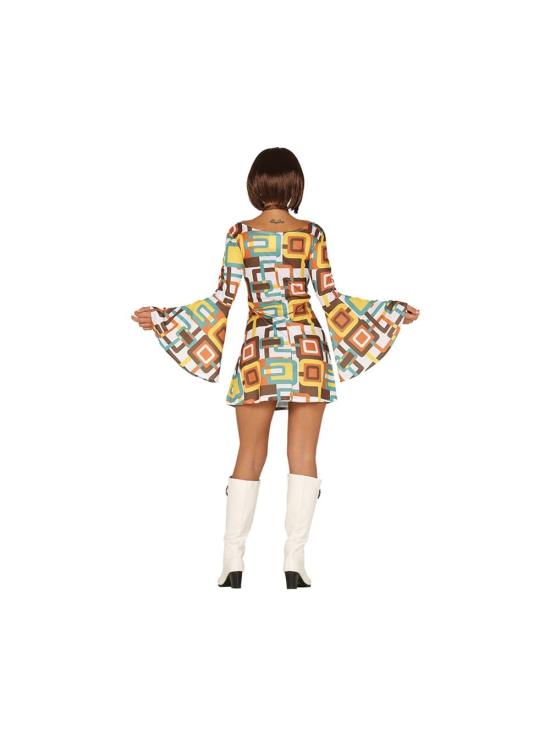 Disfraz de los Años 70 Reina Pista talla adulta.