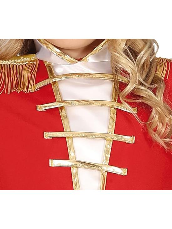 Disfraz de Majorette Niña - Atuendo Infantil Rojo, Blanco y Dorado para Niñas