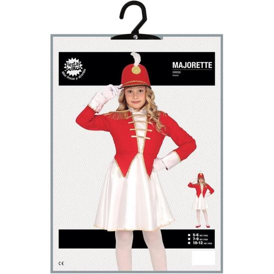 Disfraz de Majorette Niña - Atuendo Infantil Rojo, Blanco y Dorado para Niñas Disfraz de Majorette Niña - Atuendo Infantil Rojo, Blanco y Dorado para Niñas