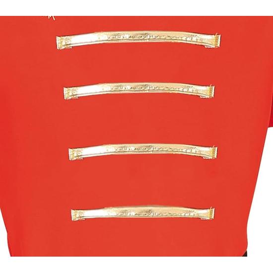 Disfraz de Majorette para Niño Rojo, Blanco y Dorado