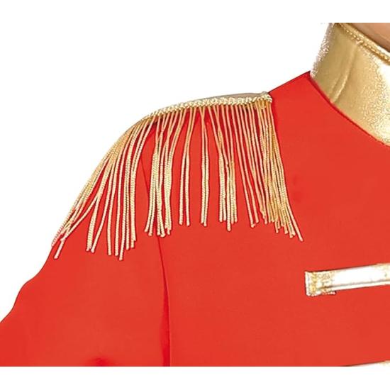 Disfraz de Majorette para Niño Rojo, Blanco y Dorado