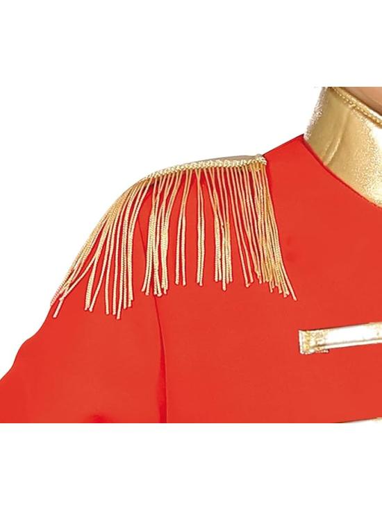 Disfraz de Majorette para Niño Rojo, Blanco y Dorado