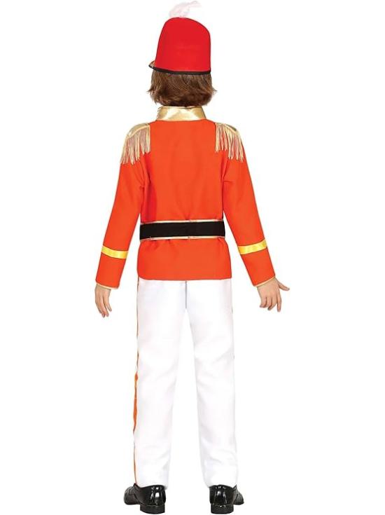 Disfraz de Majorette para Niño Rojo, Blanco y Dorado