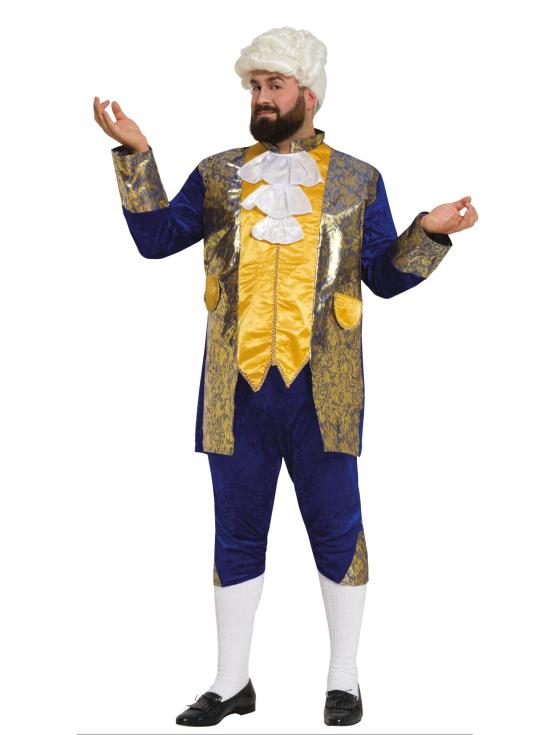 Disfraz de marqués azul hombre