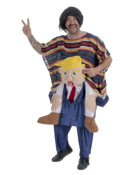 Disfraz de Mexicano a Hombros de Trump adulto