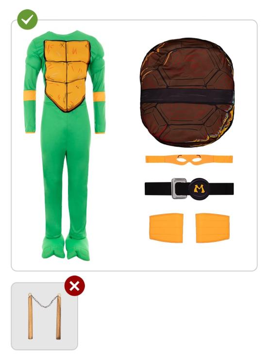 Disfraz de Michelangelo para hombre - Las Tortugas Ninja
