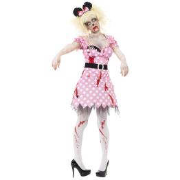 Disfraz de Minnie zombi para chica