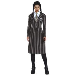 Disfraz de Miércoles Addams uniforme escolar para chica