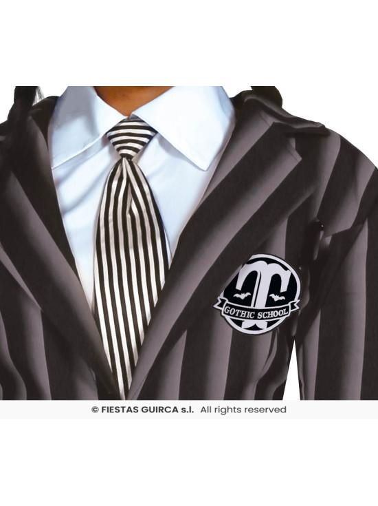 Disfraz de Miércoles Addams uniforme escolar para chica